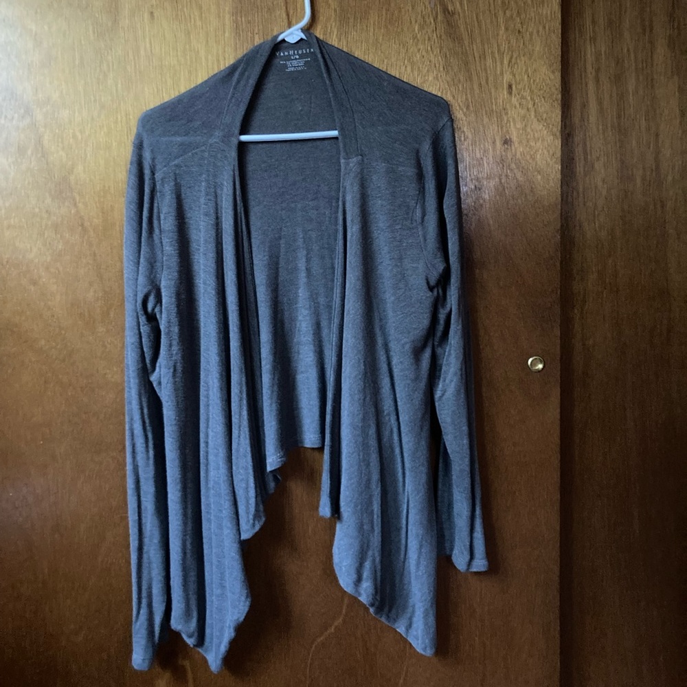 VanHeusen grey ish beige sweater with  draped sides